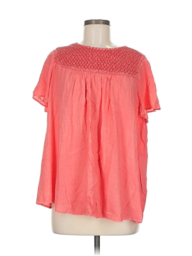 Torrid Short Sleeve Blouse In Pink