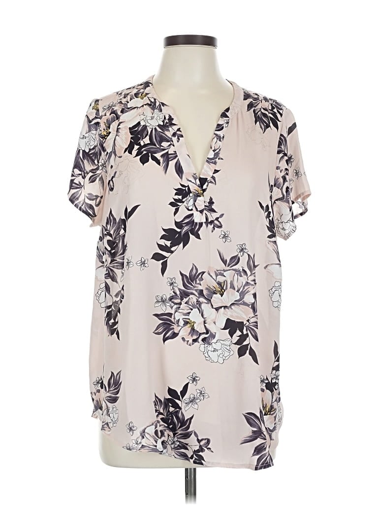 Pre-owned Torrid Short Sleeve Blouse In White