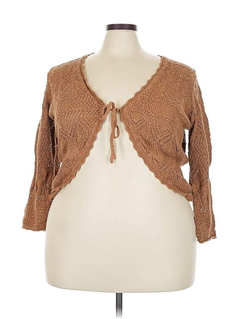 Pre-owned Torrid Cardigan Sweater In Brown