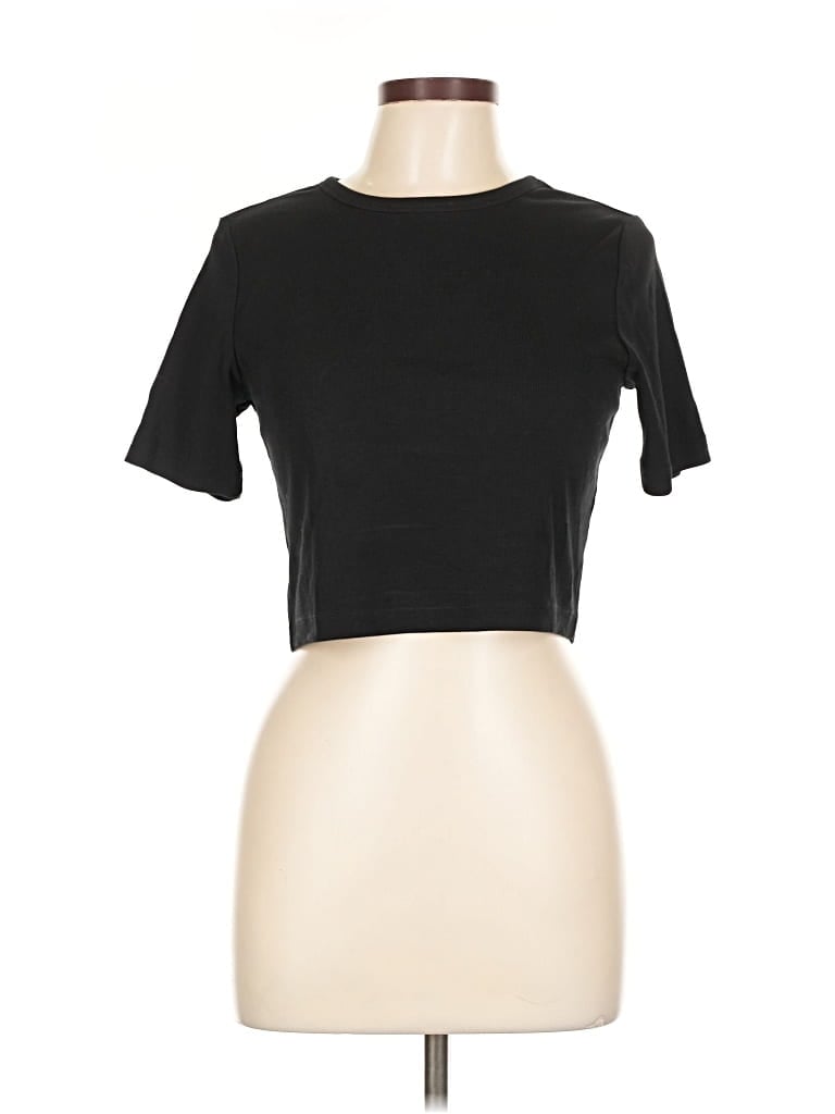 Pre-owned Paris Atelier & Other Stories Short Sleeve Turtleneck In Black