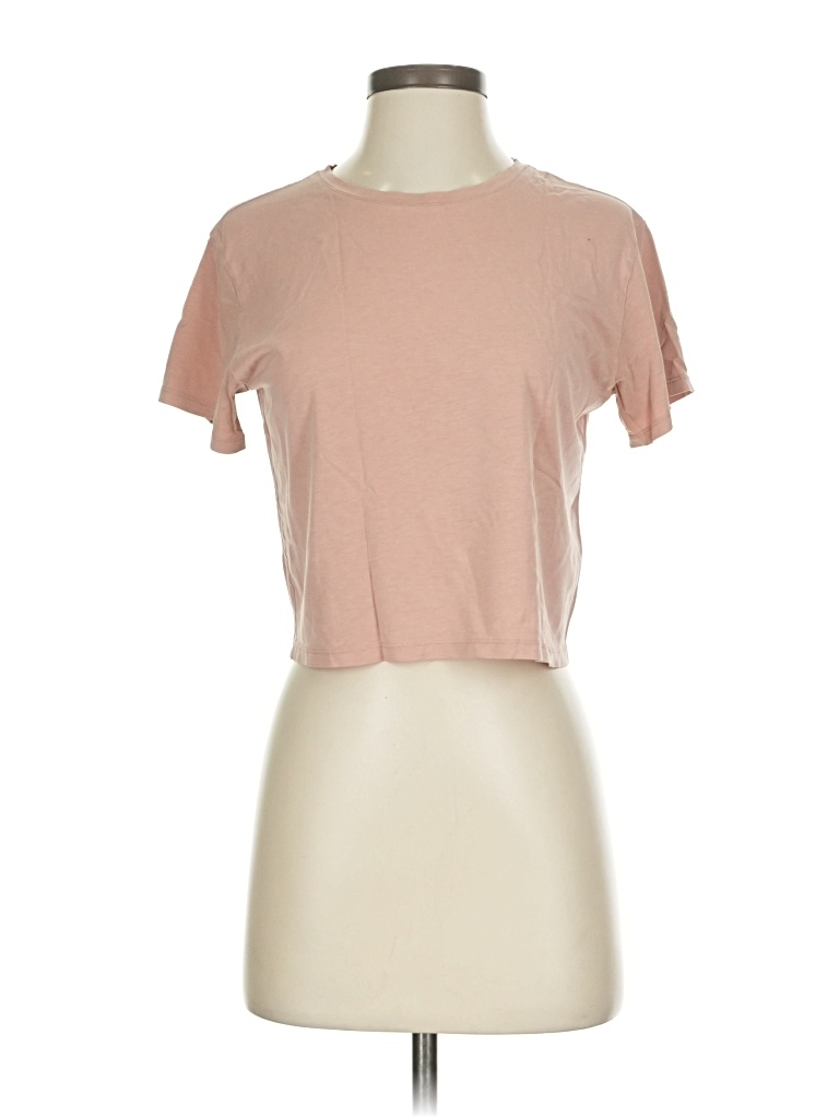 Pre-owned Girlfriend Collective Short Sleeve T-shirt In Brown