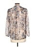 Veronica M. Paisley Tan Long Sleeve Blouse Size L - photo 2
