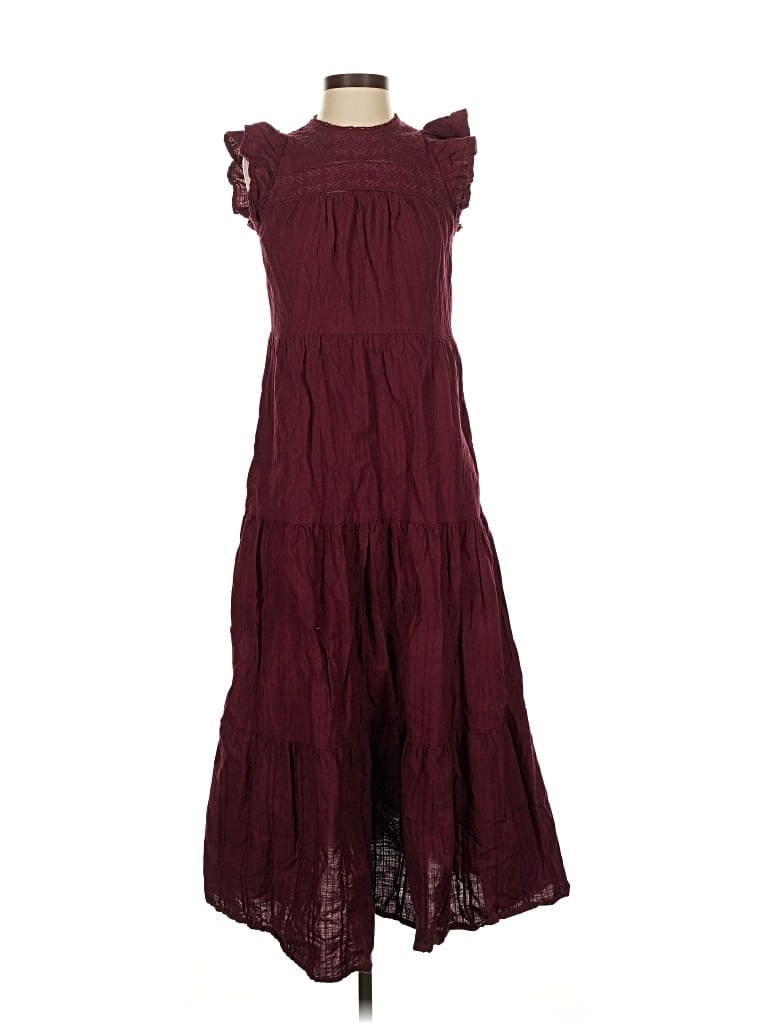Pre-owned Universal Thread Casual Dress In Burgundy