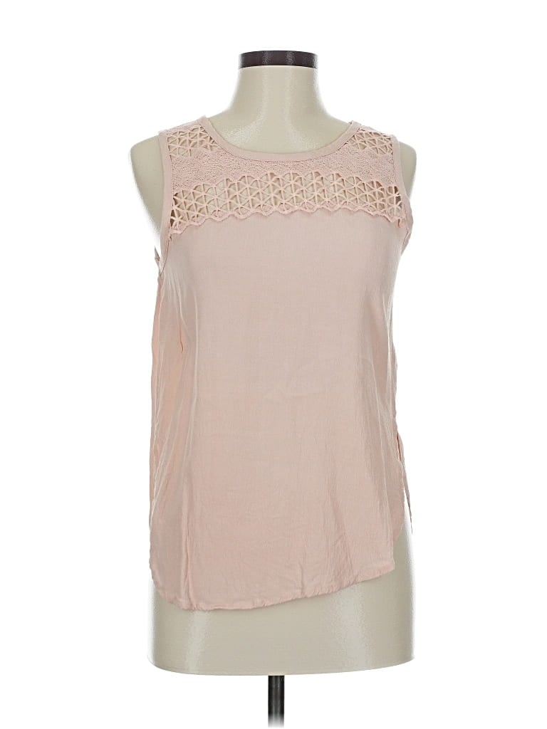 Pre-owned Astr Sleeveless Silk Top Pink Halter Neckline Tops