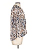 Veronica M. Paisley Tan Long Sleeve Blouse Size L - photo 4