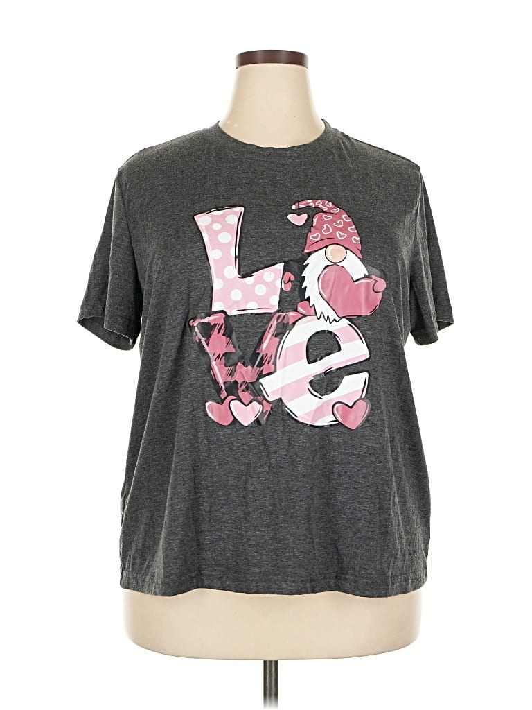 Pre-owned Unbranded Short Sleeve T-shirt In Gray