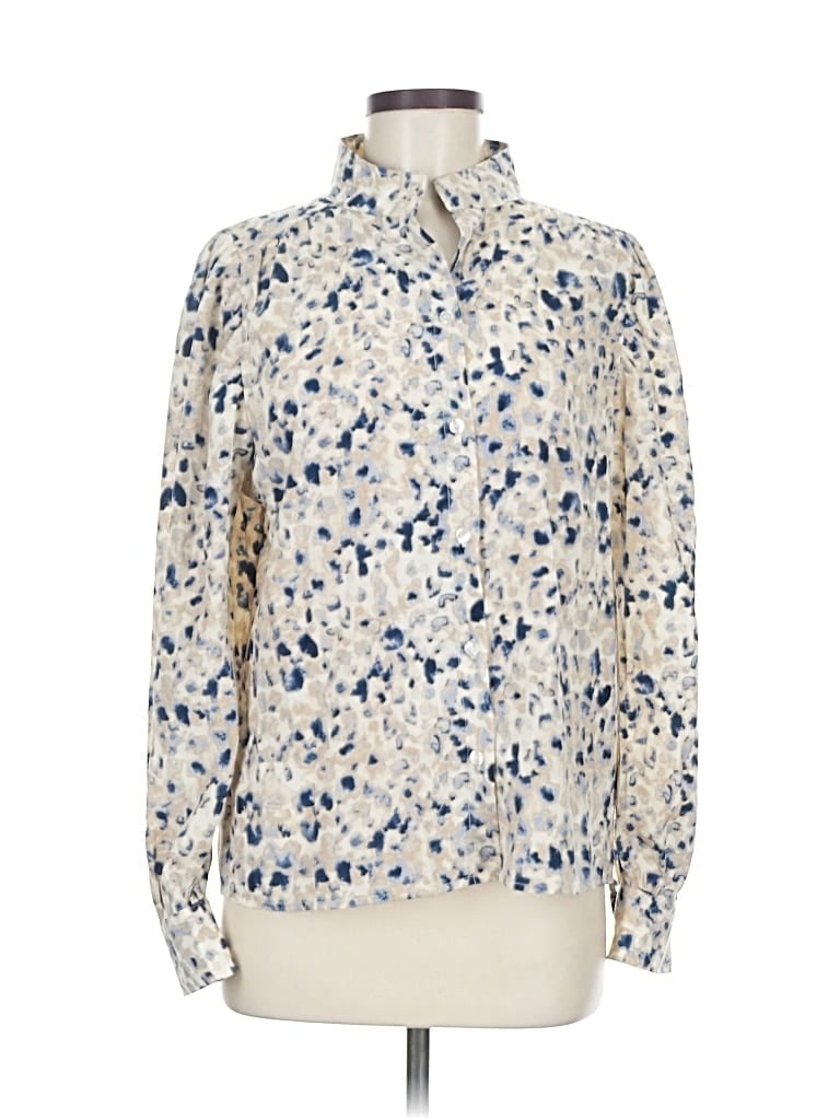 Pre-owned Rachel Rachel Roy Long Sleeve Blouse In White