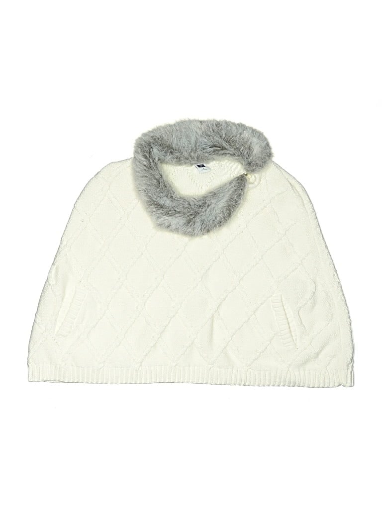 Pre-owned Janie And Jack Kids' Poncho In White