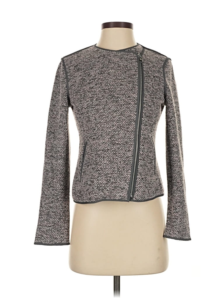 Pre-owned Ann Taylor Cardigan Sweater In Gray