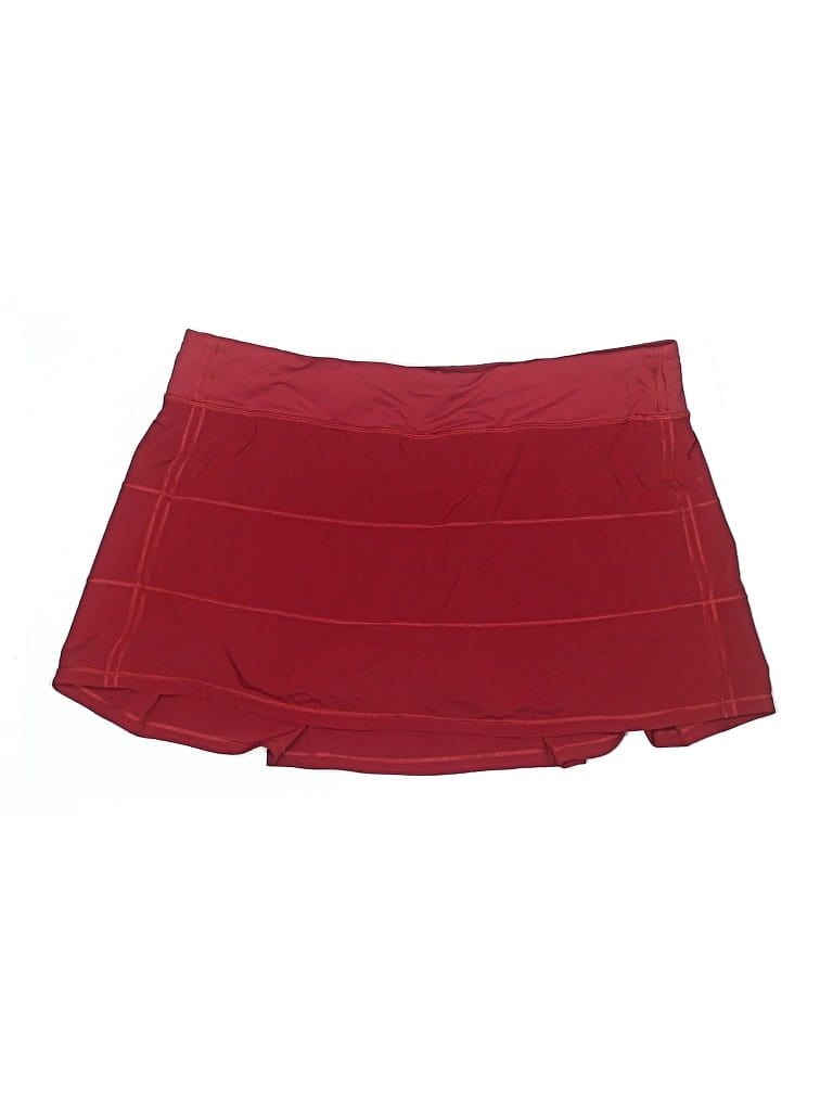 Pre-owned Lululemon Athletica Active Skort In Burgundy