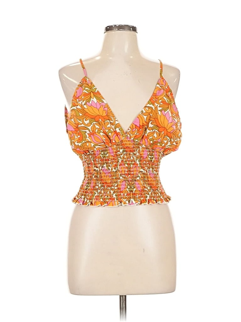 Pre-owned Vici Sleeveless Blouse In Orange