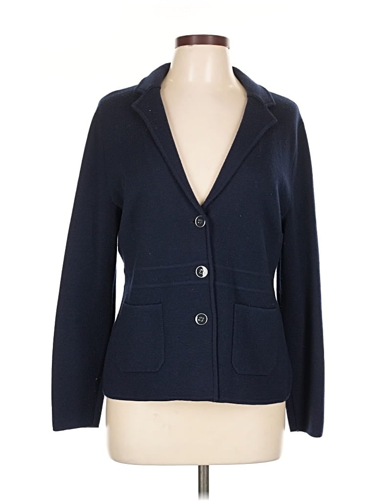 Pre-owned Talbots Wool Blazer Jacket In Blue