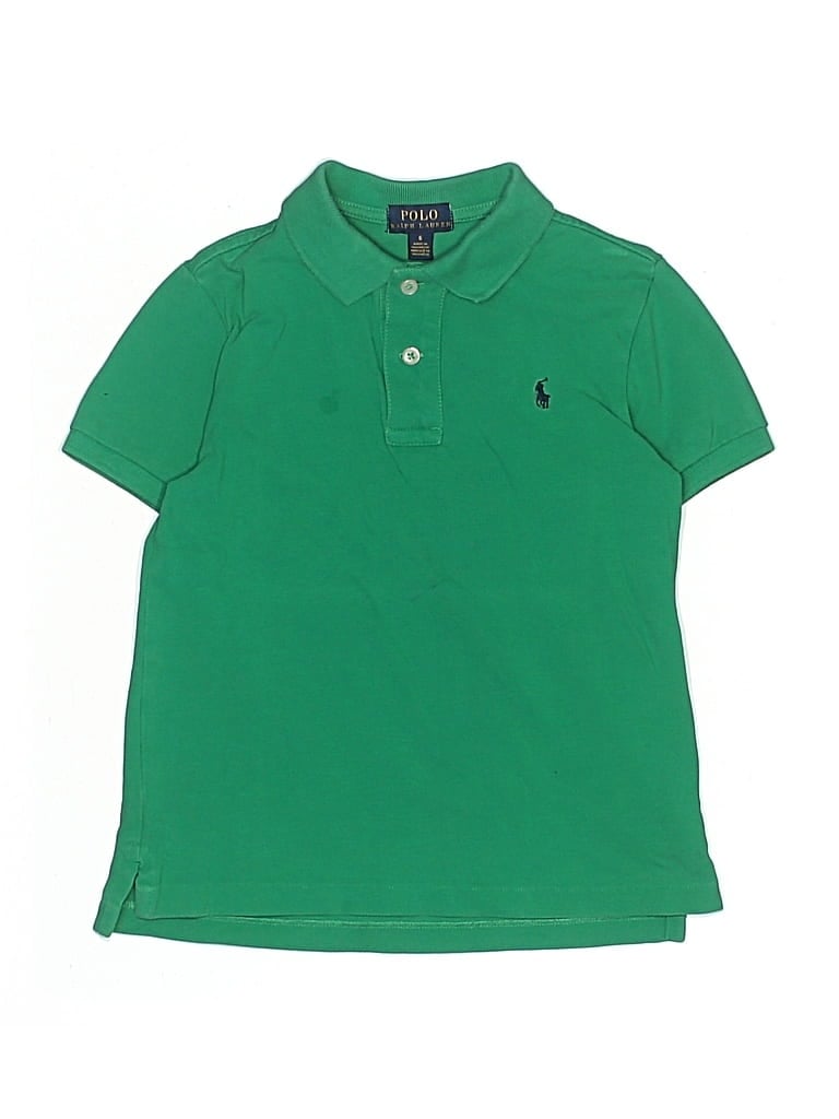 Pre-owned Polo By Ralph Lauren Kids' Short Sleeve Polo In Green