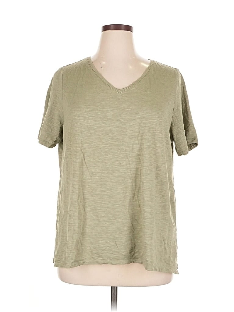 Pre-owned Chico's Short Sleeve T-shirt In Green