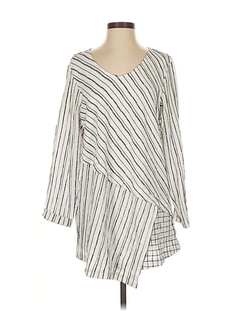 Pre-owned Habitat 3/4 Sleeve Blouse In Silver