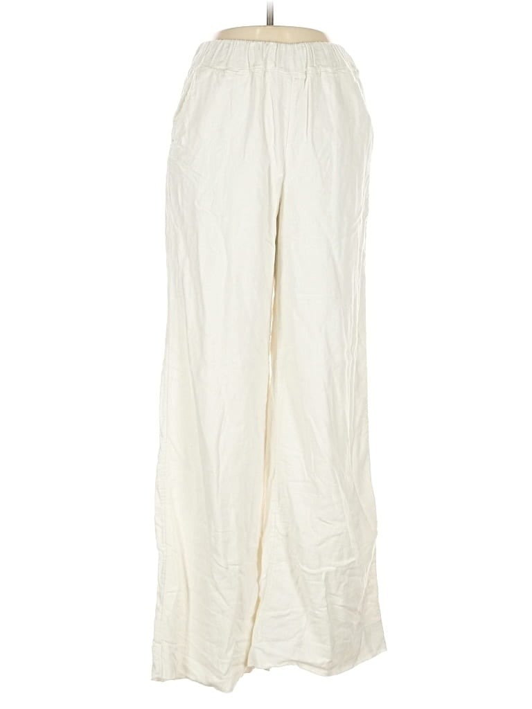 Pre-owned Abercrombie & Fitch Linen Pants In White