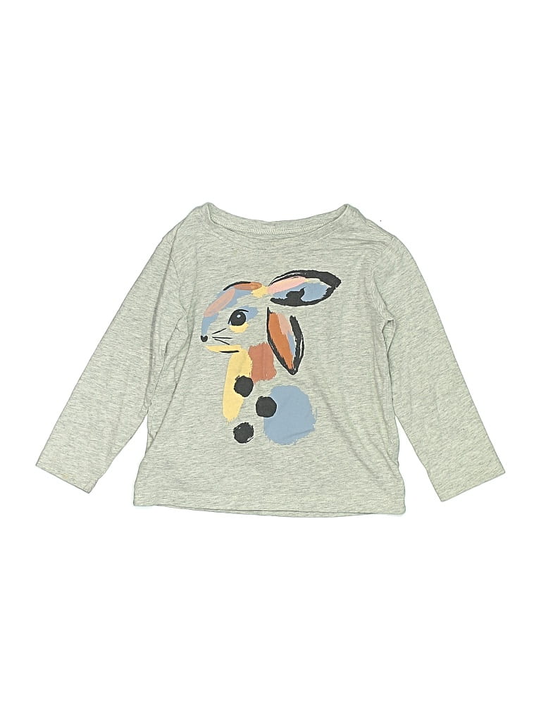 Pre-owned Tea Kids' Long Sleeve T-shirt In Gray