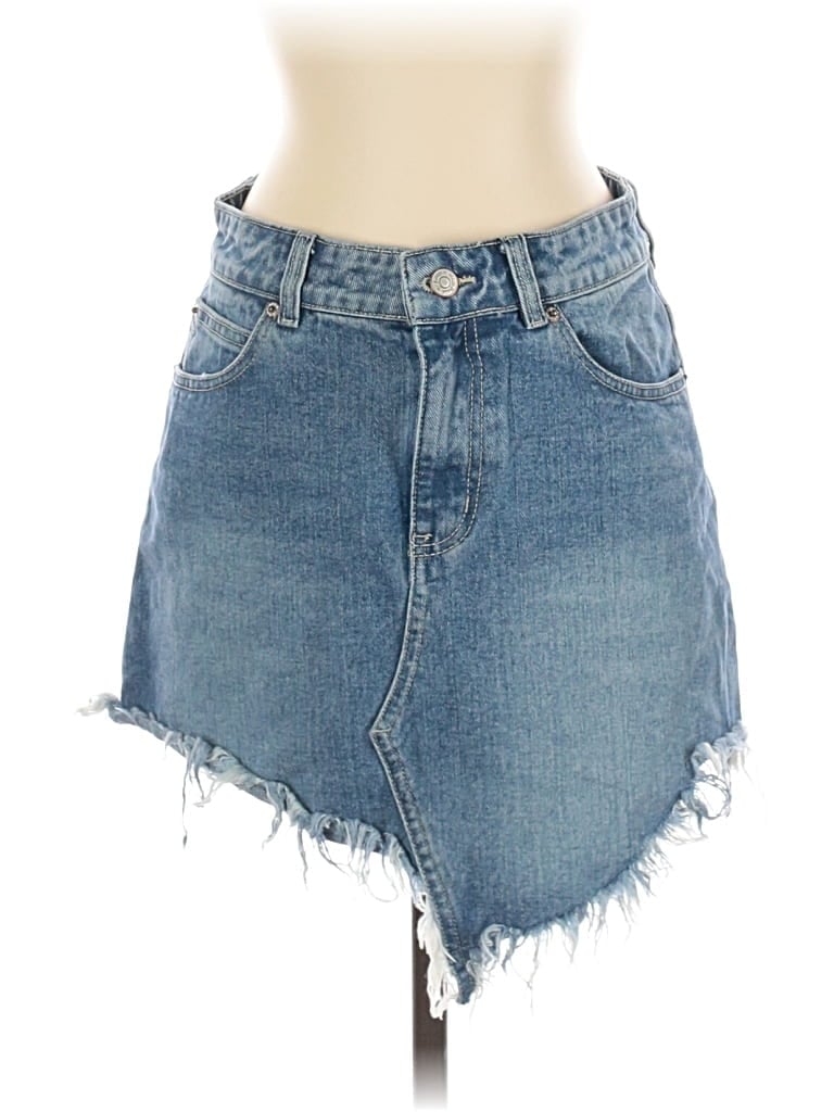Pre-owned White Birch Denim Skirt In Blue