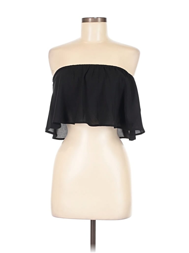 Pre-owned Superdown Tube Top Black Strapless Neckline Tops