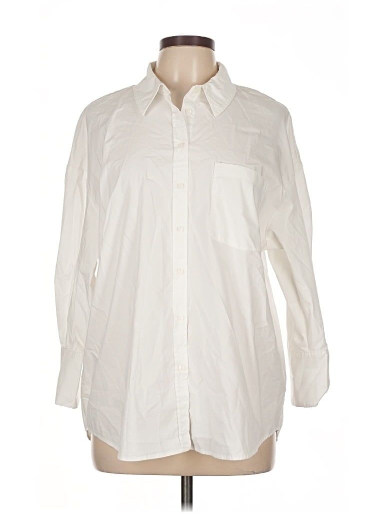 Pre-owned Philosophy Republic Clothing Long Sleeve Button Down Shirt In White