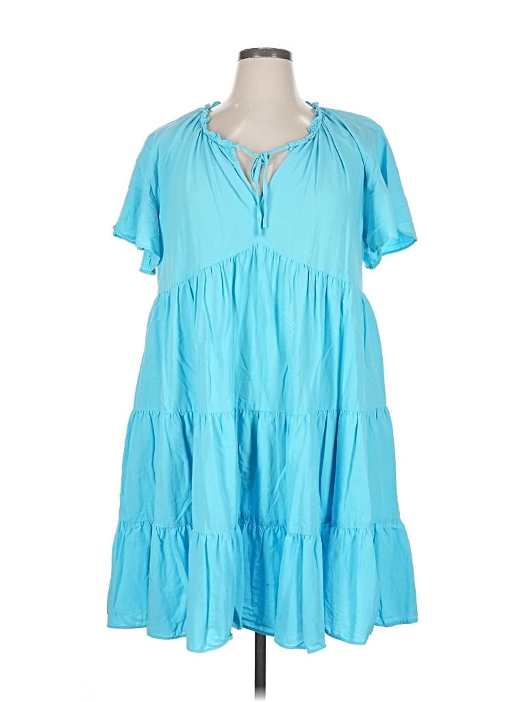 Pre-owned Terra & Sky Casual Dress In Blue