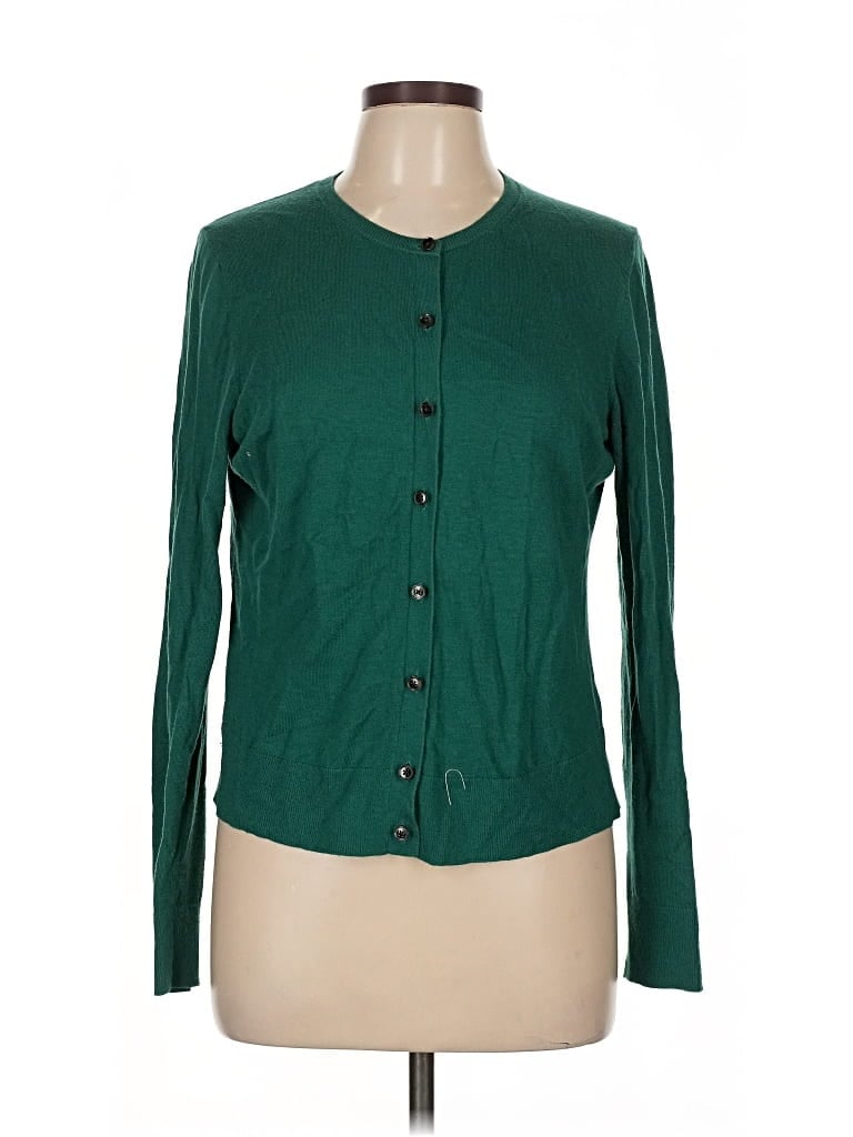 Pre-owned Ann Taylor Cardigan Sweater In Green