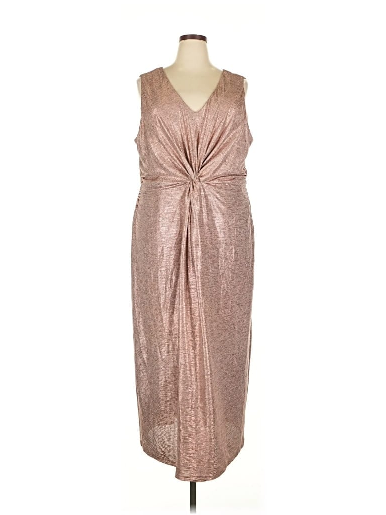 Pre-owned Lane Bryant Cocktail Dress In Brown