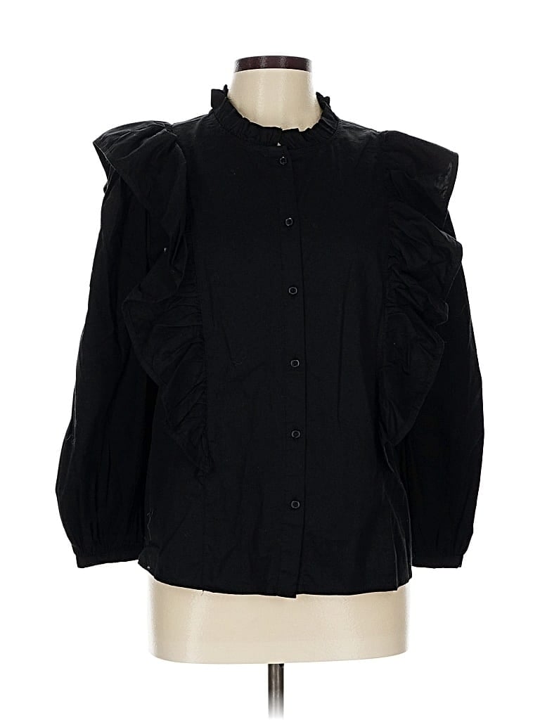 Pre-owned A New Day 3/4 Sleeve Blouse In Black