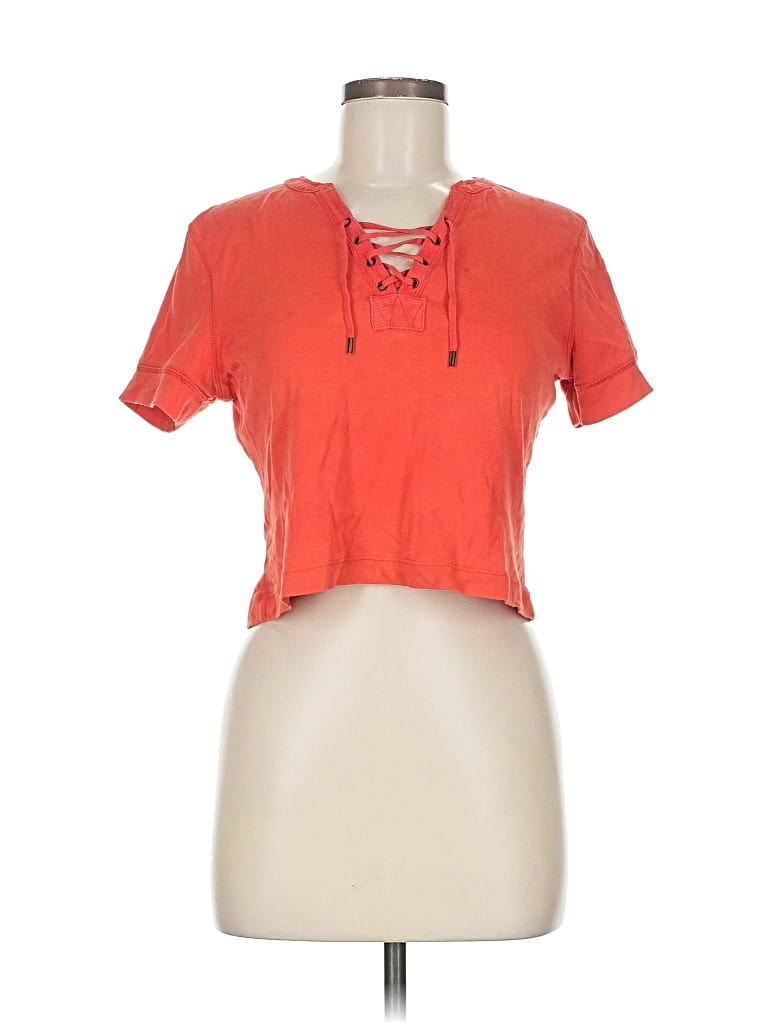 Pre-owned Lauren Jeans Co. Short Sleeve Top In Orange