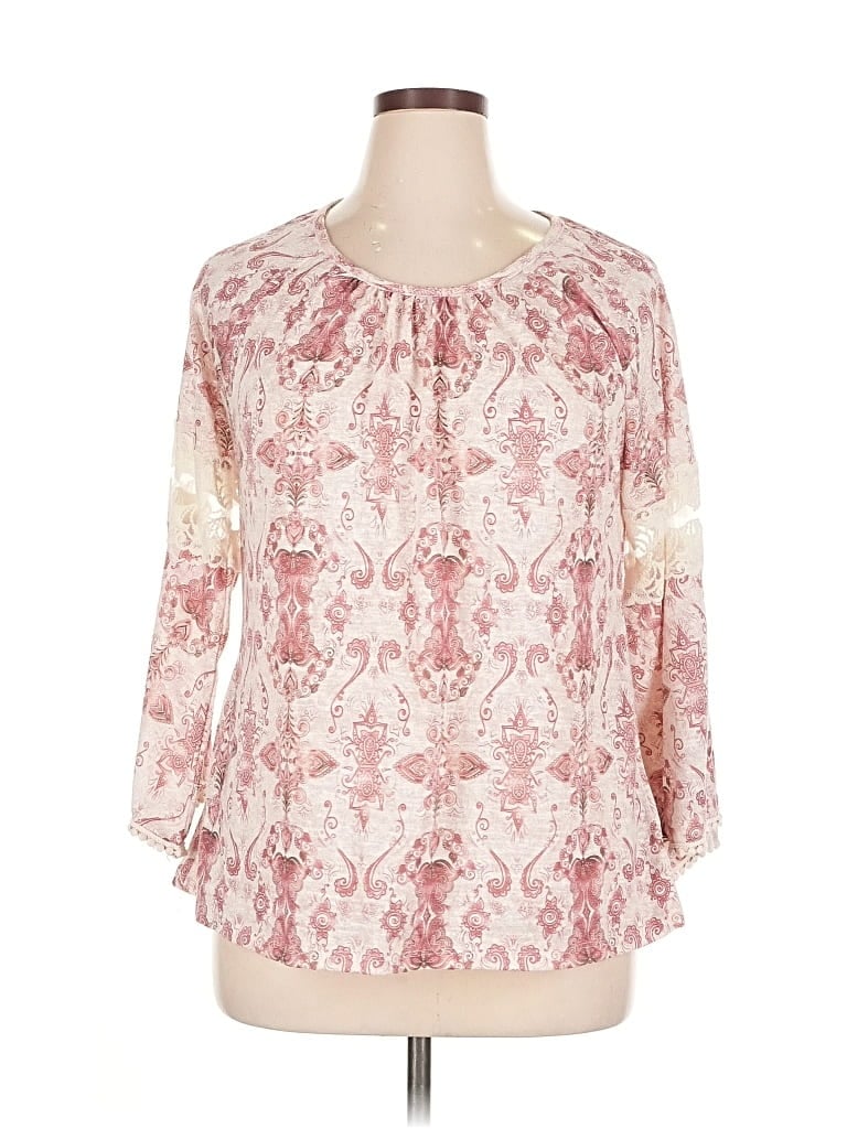 Pre-owned Style & Co 3/4 Sleeve Blouse In White