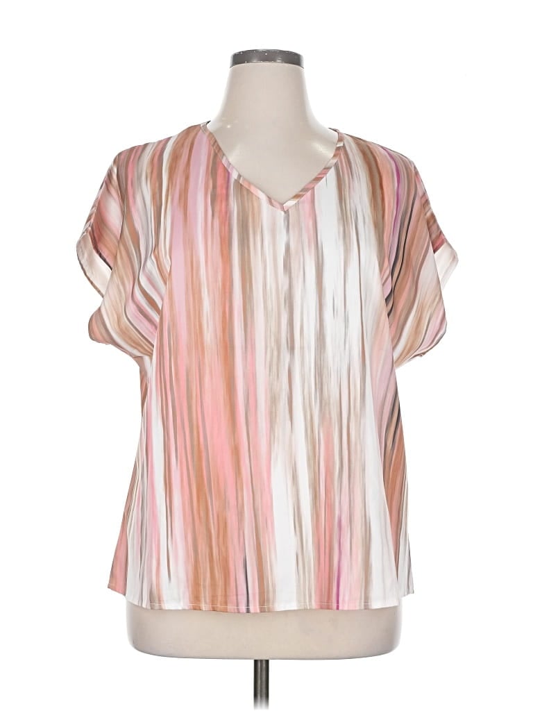 Pre-owned Emery Rose Short Sleeve Blouse In Pink