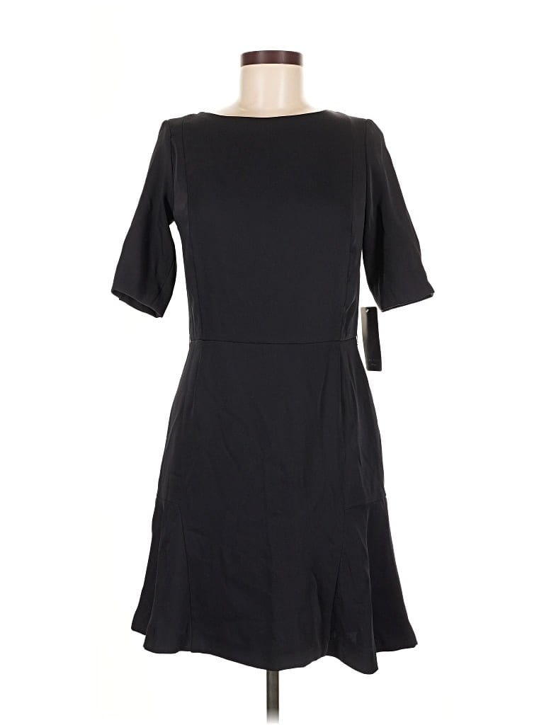 Pre-owned Zara Basic Casual Dress In Black