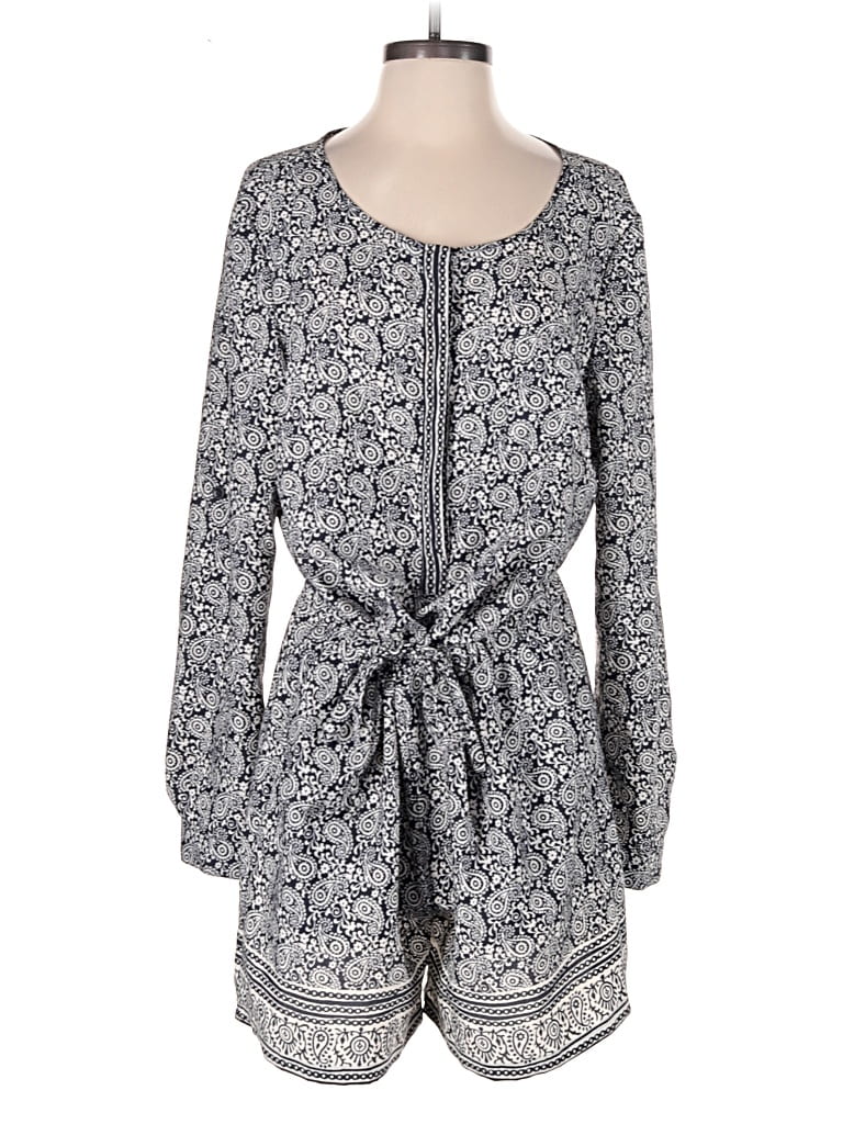 Pre-owned Ann Taylor Loft Romper In Gray