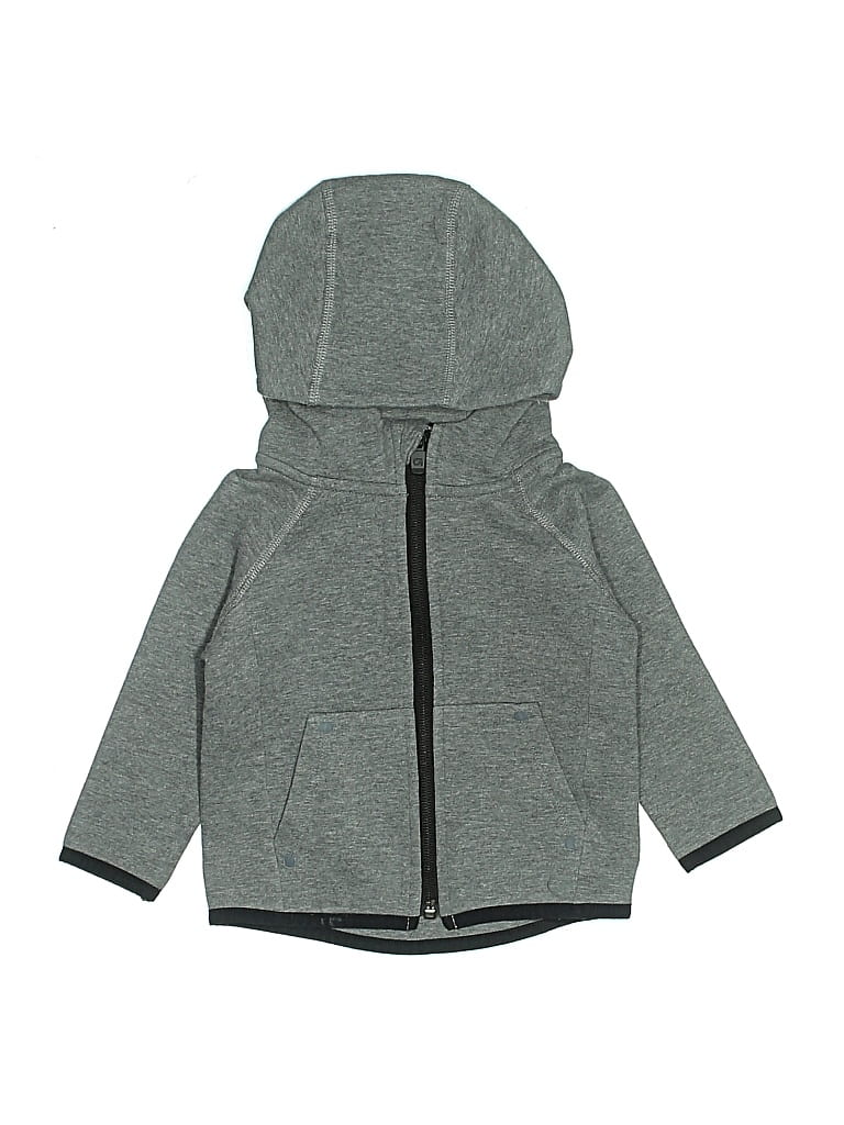 Pre-owned Lacoste Kids' Zip Up Hoodie In Gray