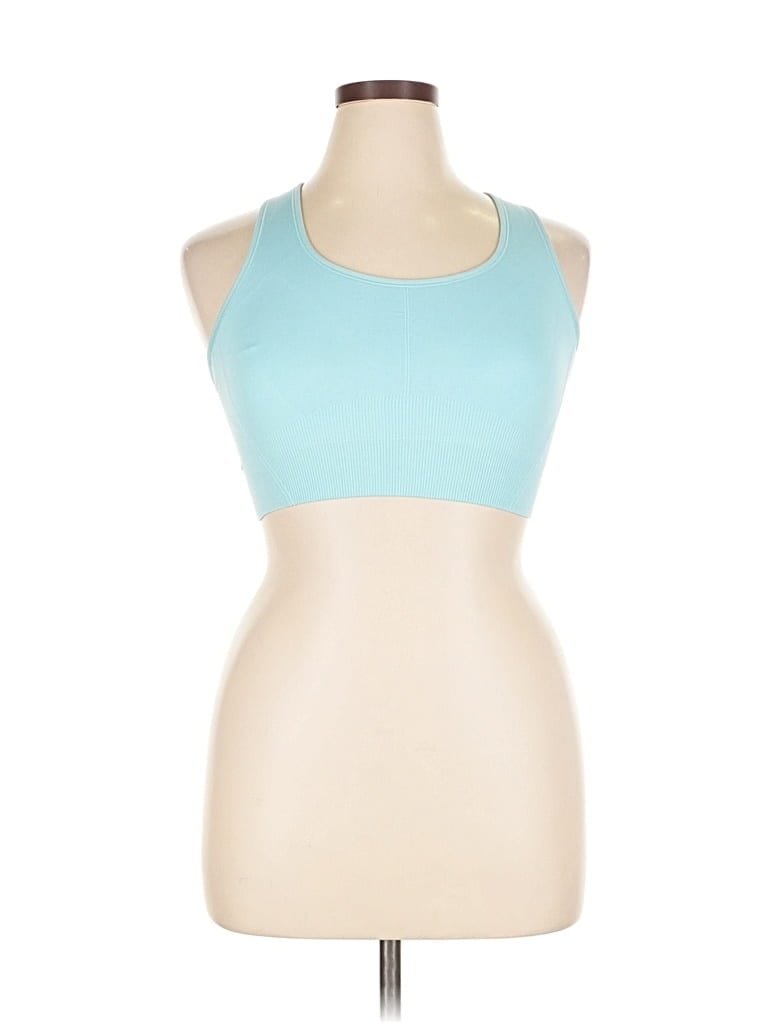 Pre-owned All In Motion Tank Top Teal Halter Neckline Tops In Blue