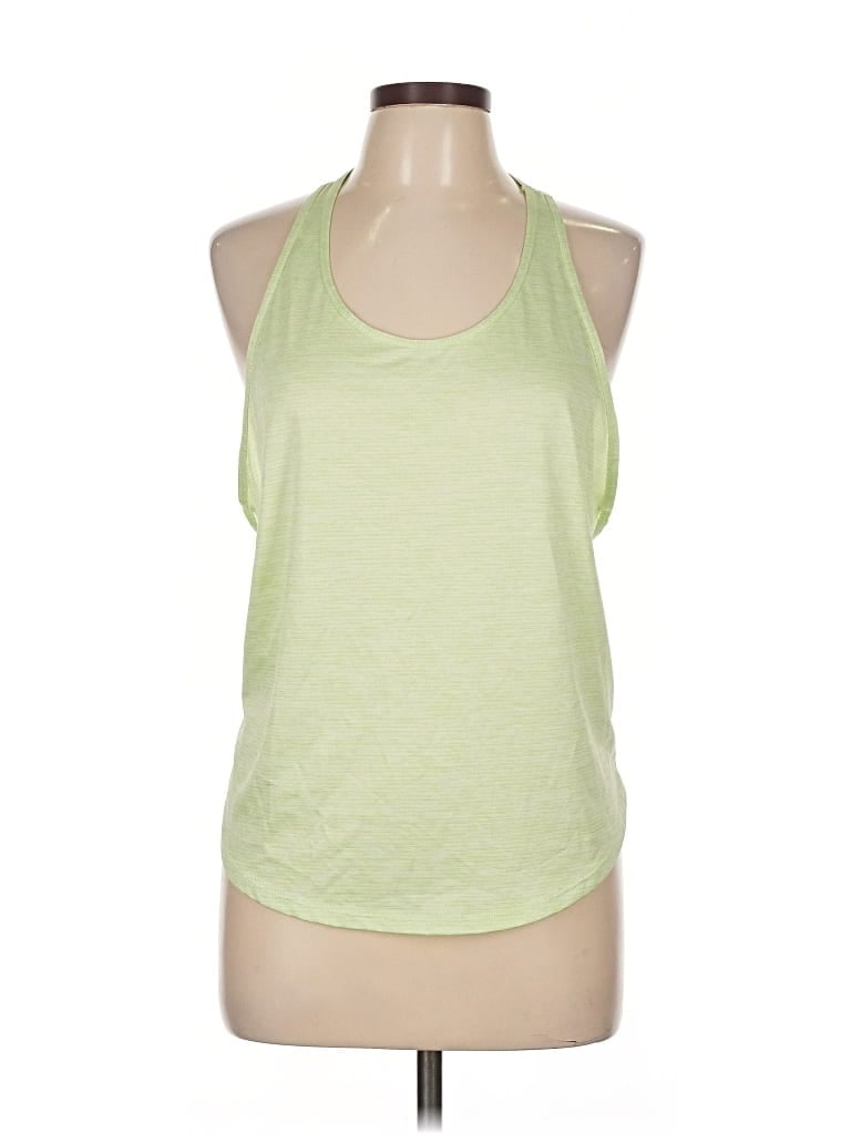 Pre-owned Under Armour Tank Top Green Halter Neckline Tops