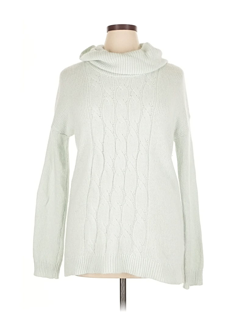 Pre-owned Kenar Turtleneck Sweater In White