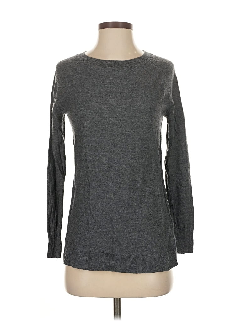 Pre-owned Banana Republic Wool Pullover Sweater In Gray