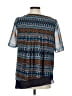 Stylus 100% Polyester Blue Short Sleeve Blouse Size M - photo 2