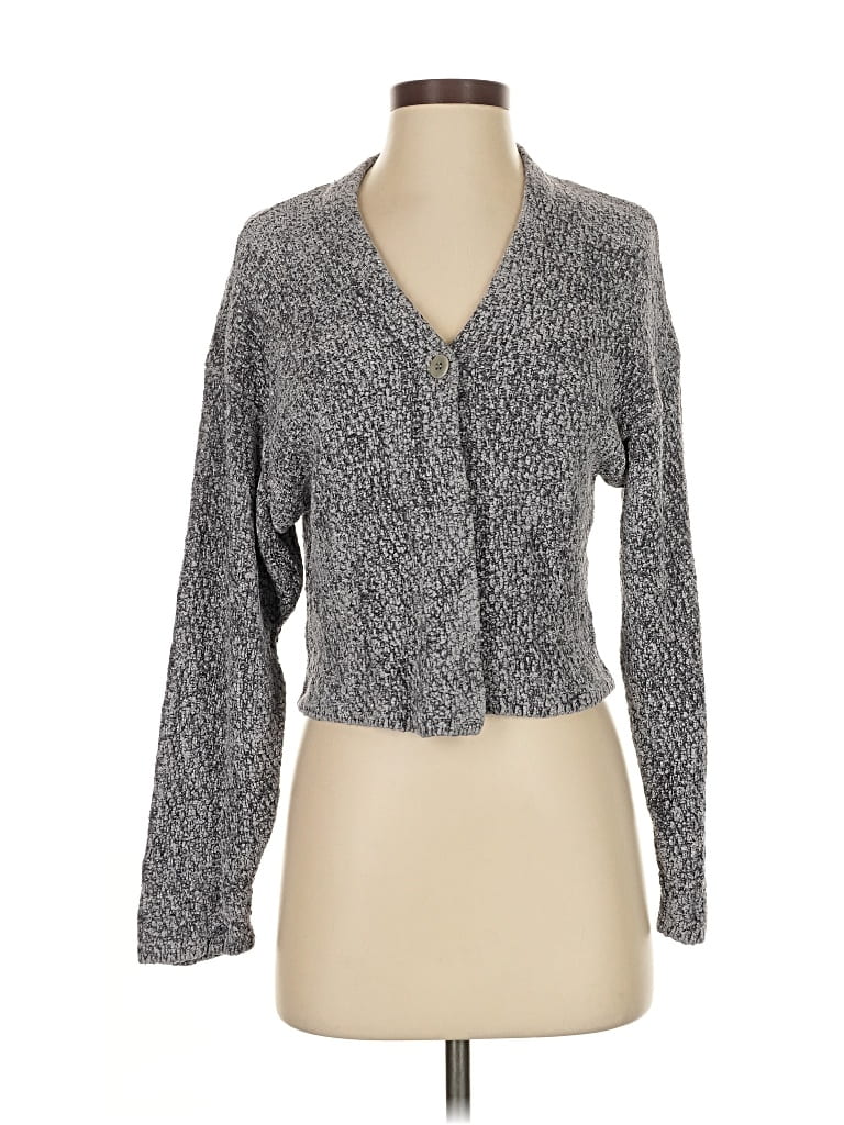 Pre-owned Eileen Fisher Cardigan Sweater In Gray