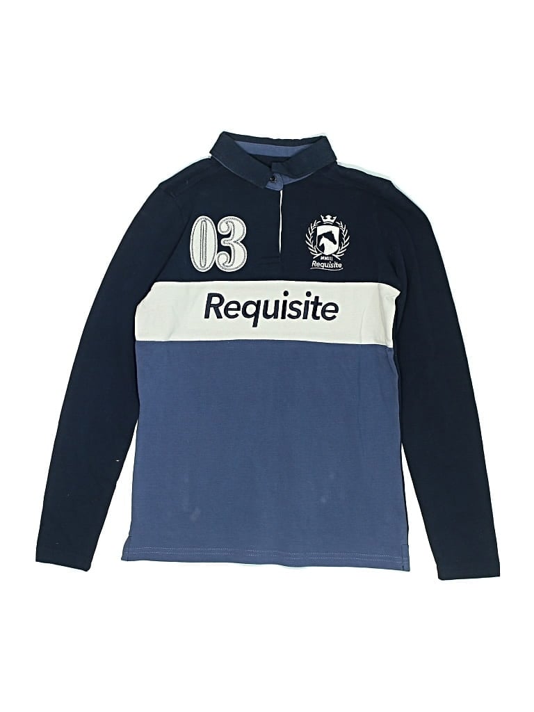 Pre-owned Assorted Brands Kids' Long Sleeve Polo Shirt In Blue