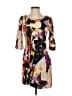 Madison Marcus 100% Silk Print Brown Purple Cocktail Dress Size S - photo 1