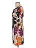 Madison Marcus 100% Silk Print Brown Purple Cocktail Dress Size S - photo 5