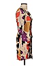 Madison Marcus 100% Silk Print Brown Purple Cocktail Dress Size S - photo 4