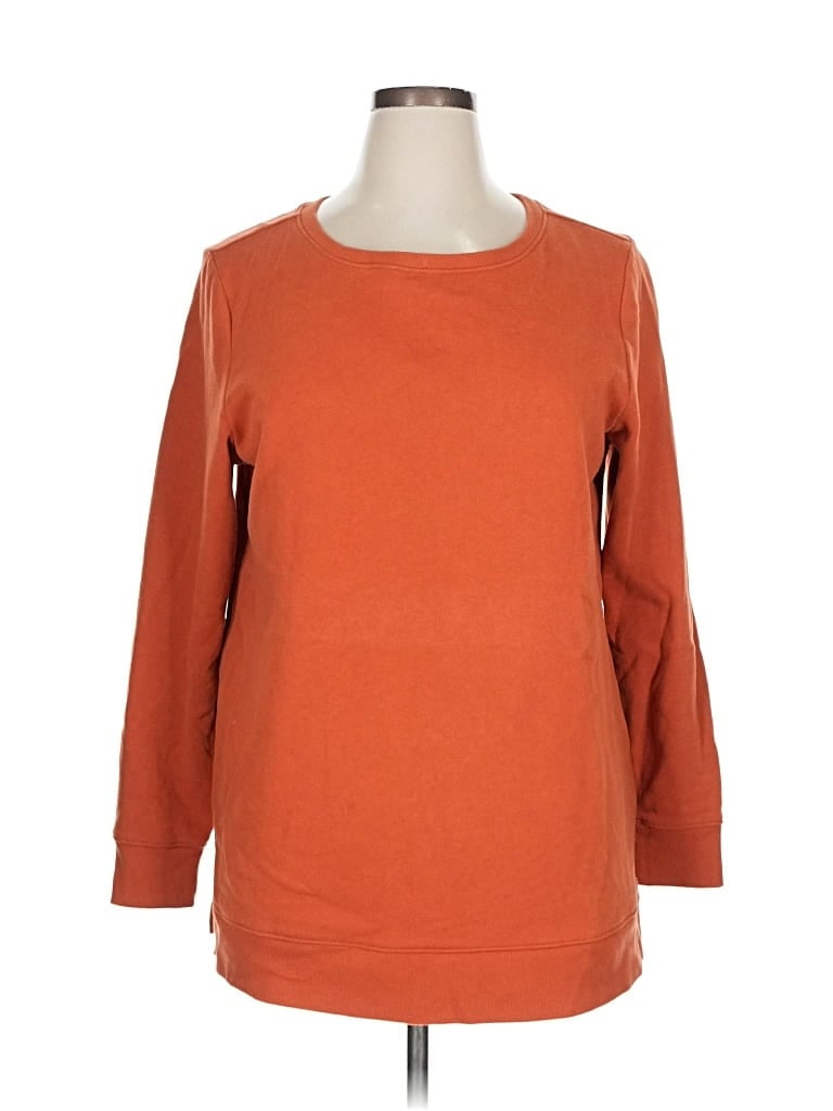 Pre-owned Amazon Essentials Pullover Sweater In Orange