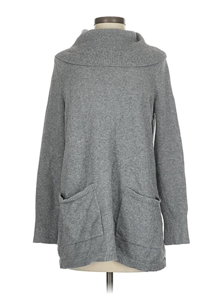 Pre-owned Ann Taylor Loft Outlet Turtleneck Sweater In Gray