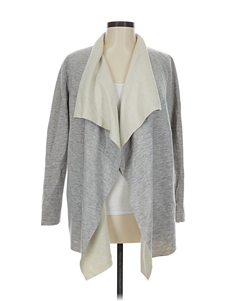 Pre-owned Vineyard Vines Wool Cardigan Sweater In Gray