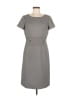 Tahari 100% Polyester Chevron-herringbone Gray Casual Dress Size 6 - photo 1