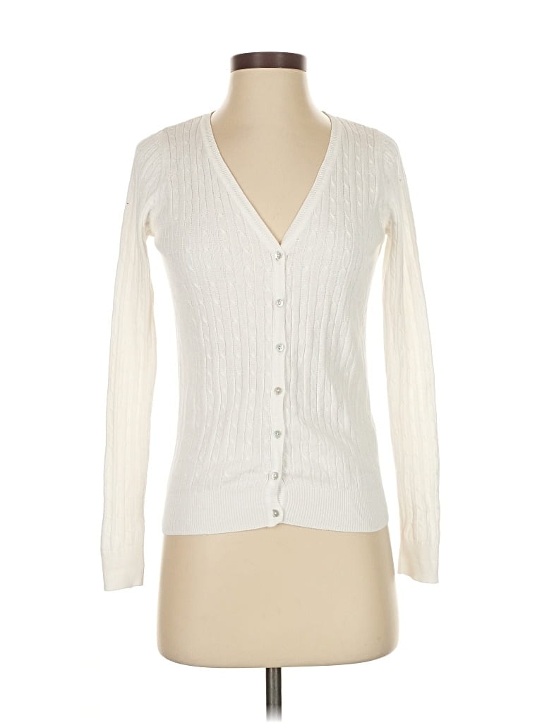 Pre-owned Zara Cardigan Sweater In White