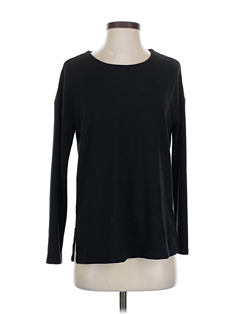 Pre-owned Banana Republic Long Sleeve T-shirt In Black